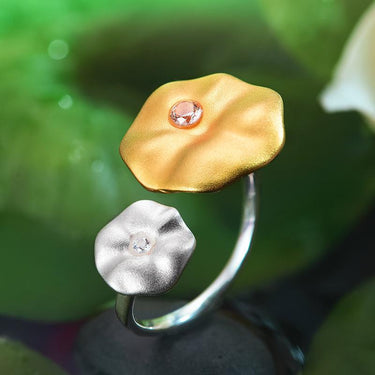 Morning Dew Lotus Leaves Rings-Your Soul Place